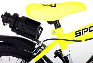 Volare Kinderfahrrad Kinderfahrrad Sportivo für Jungen 14 Zoll Kinderrad Neon Gelb Schwarz