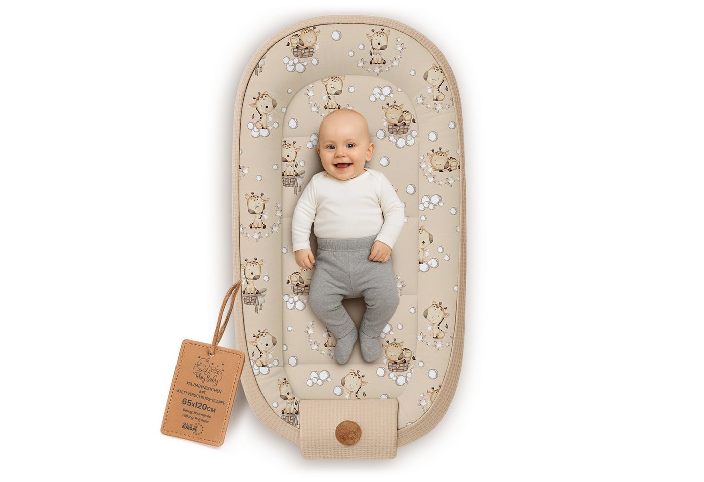Totsy Baby Nestchenschlange Babynest Neugeborene Nestchen Baby - Kokon Handmade