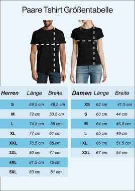 Couples Shop T-Shirt King & Queen Krone Partner T-Shirt mit modischem Print