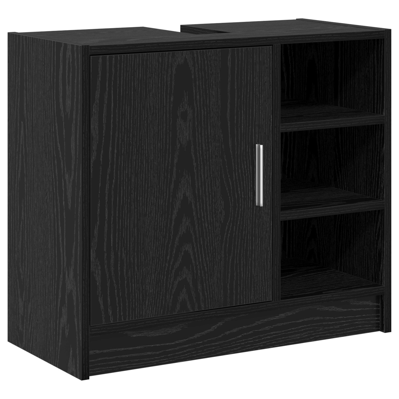 vidaXL Badezimmer-Set Waschbeckenunterschrank Schwarze Eiche 63x29x55 günstig online kaufen