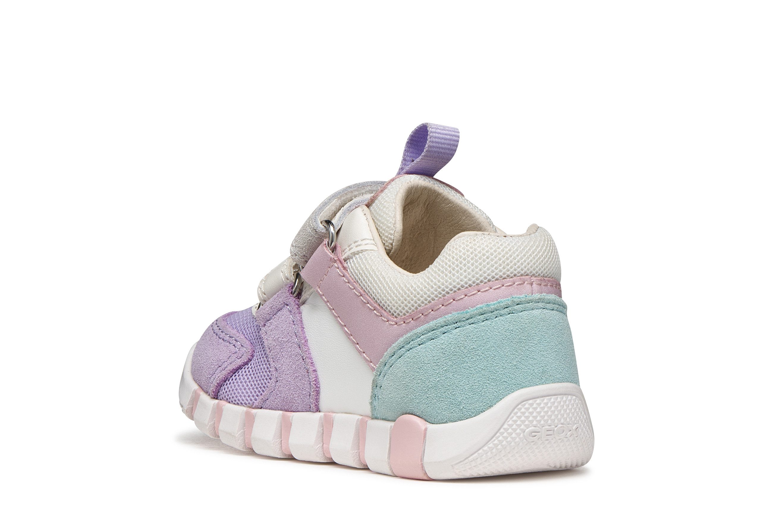 Geox B IUPIDOO GIRL Lauflernschuh Babyschuh mit pastellfarbenen Besätzen, Größenschablone zum Download – Bild 4 von 5