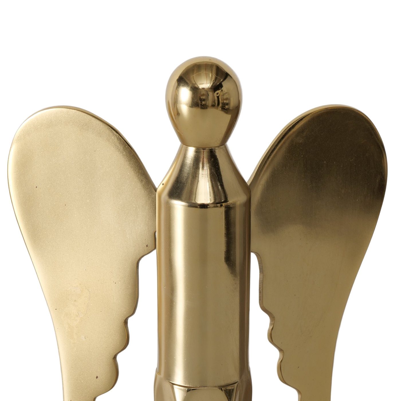 MF Weihnachtsfigur Dekoengel Angelique Gold aus Aluminium Handgefertigt Glänzend (1 St)