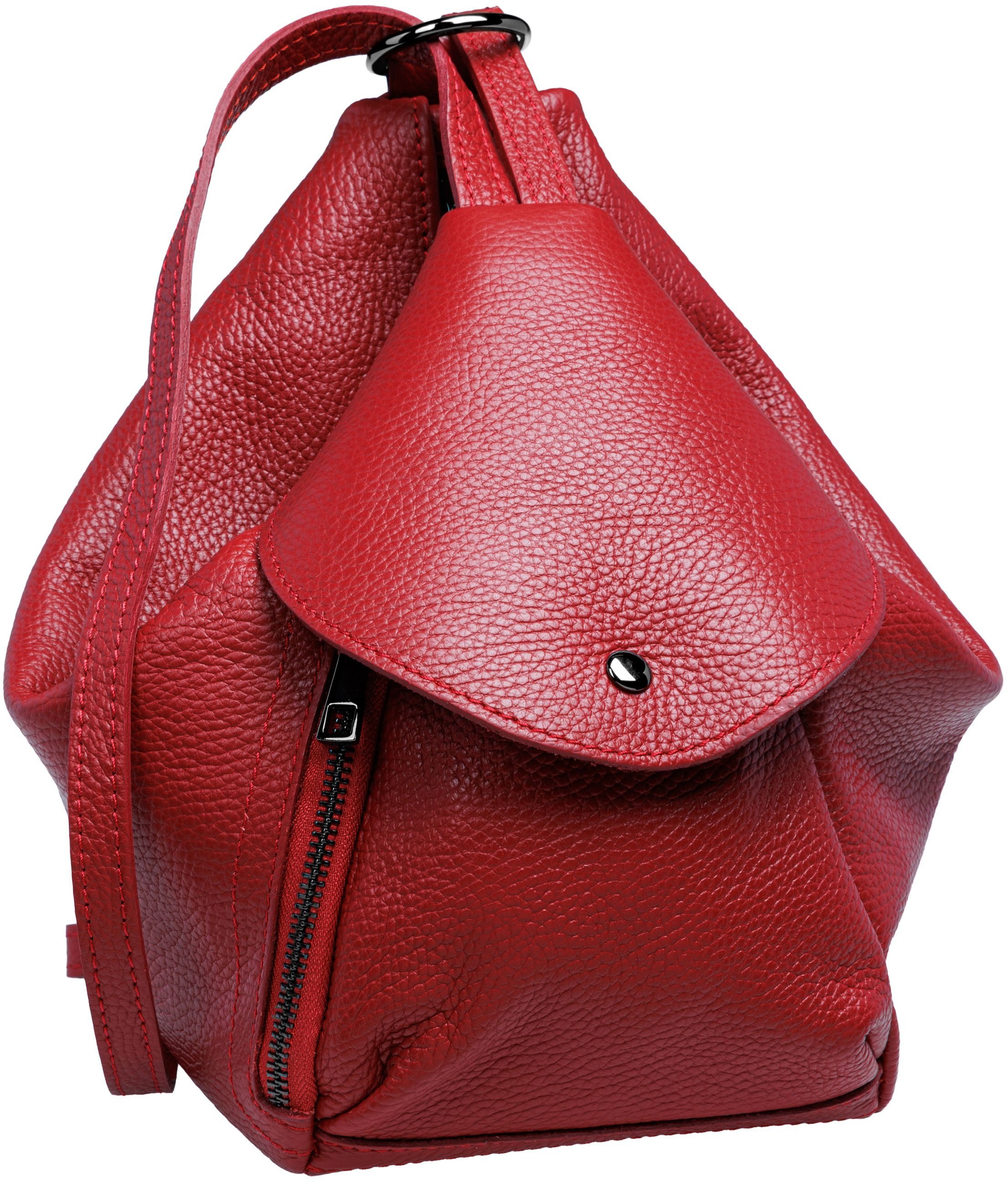 Caspar Cityrucksack 2in1 Leder Schultertasche Damen günstig online kaufen