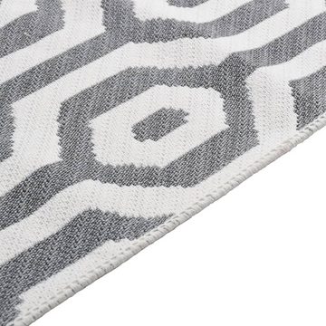 Teppich Grau 80x150 cm Baumwolle, furnicato, Rechteckig