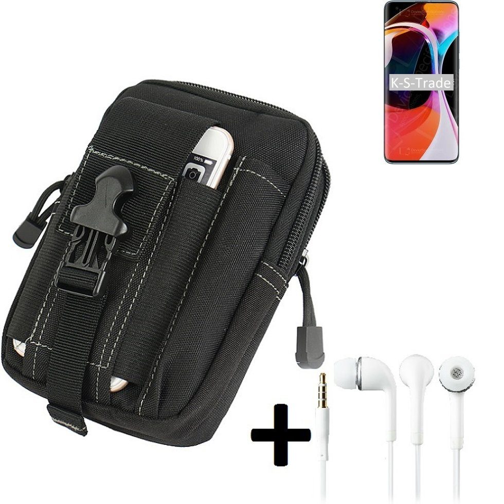 K-S-Trade Handyhülle für Xiaomi Mi 10 Pro, Gürteltache + Kopfhörer Gürtel Tasche Holster Schutz Hülle