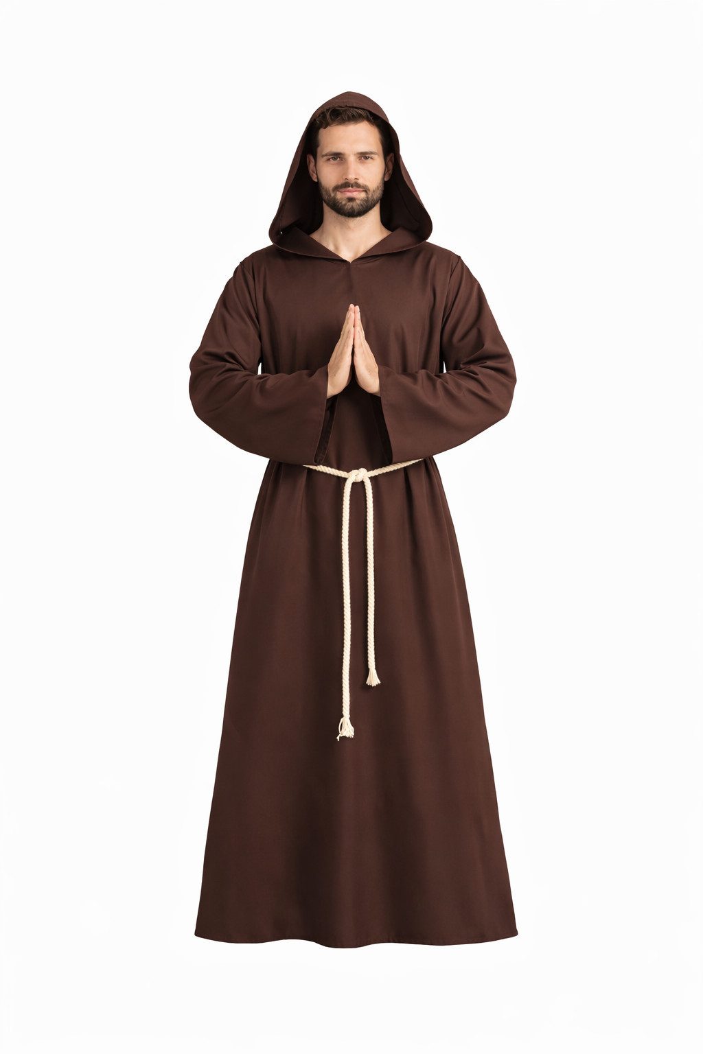 Ramona Lippert Mönch-Kostüm Mönchskutte braun mit Kordel Einheitsgröße