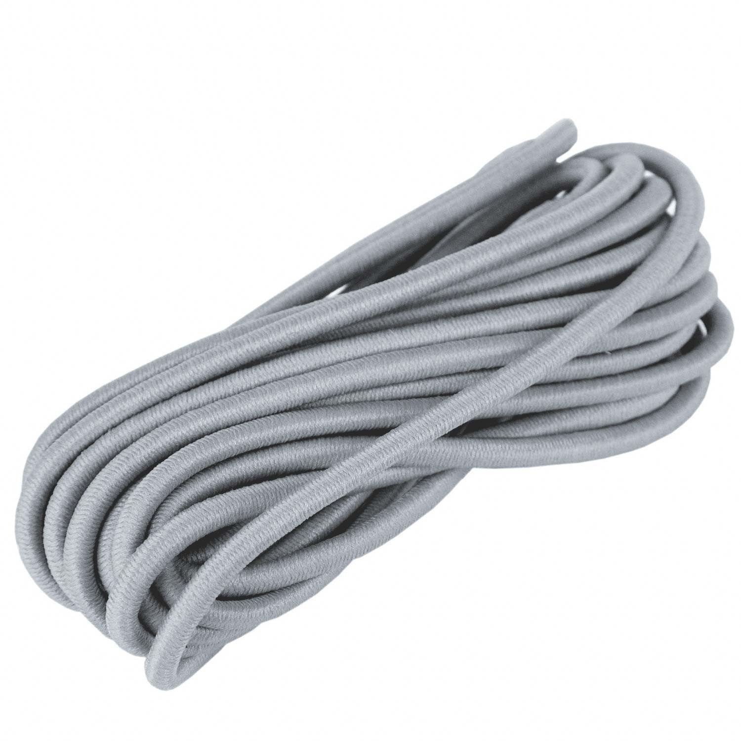 maDDma Gummiband 3m Gummikordel 3mm Rundgummi Gummischnur f. Bekleidung Gummilitze, hellgrau