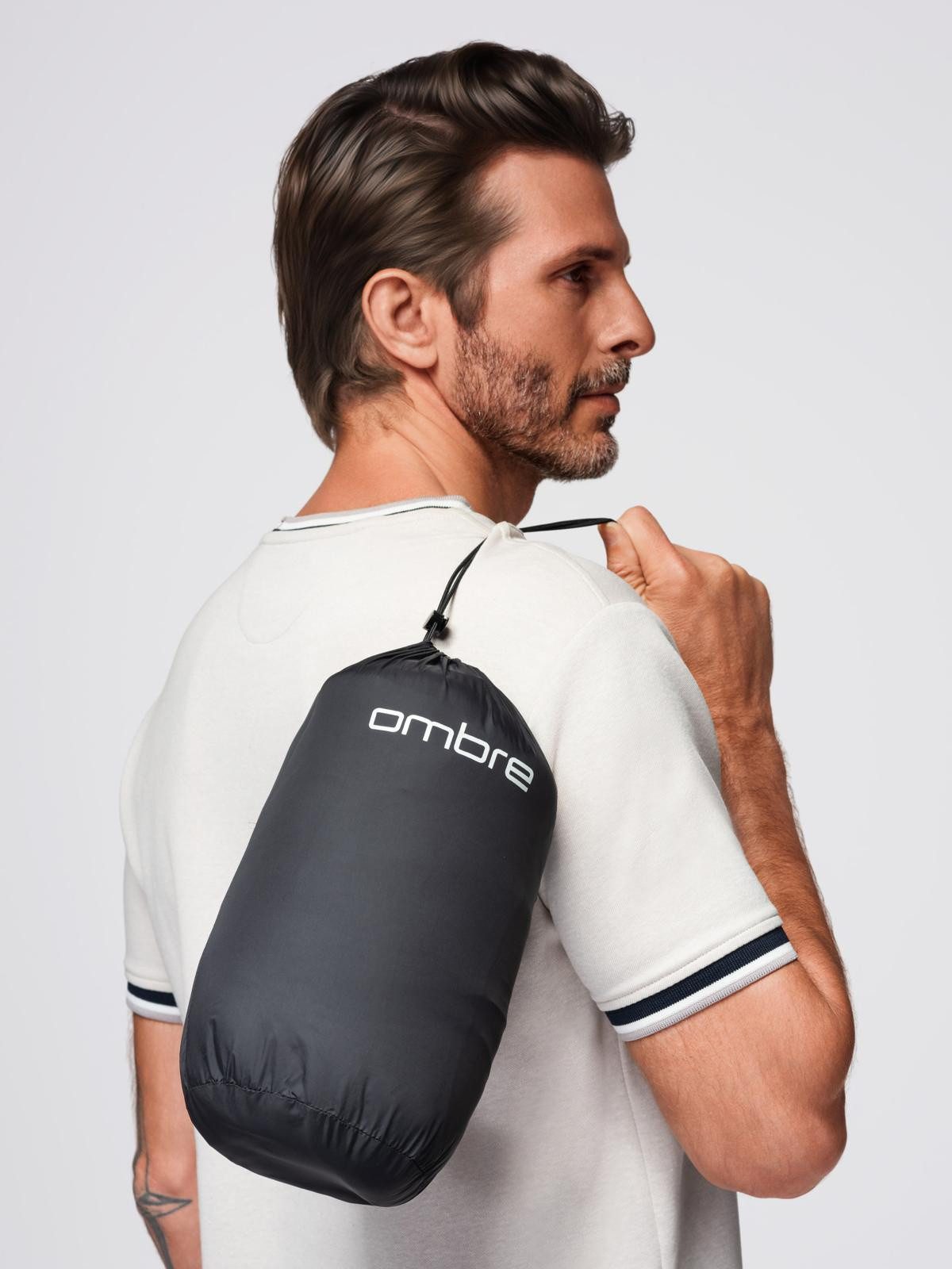 OMBRE Steppjacke Klassische gesteppte Herrenjacke mit Packbeutel Packbeutel günstig online kaufen