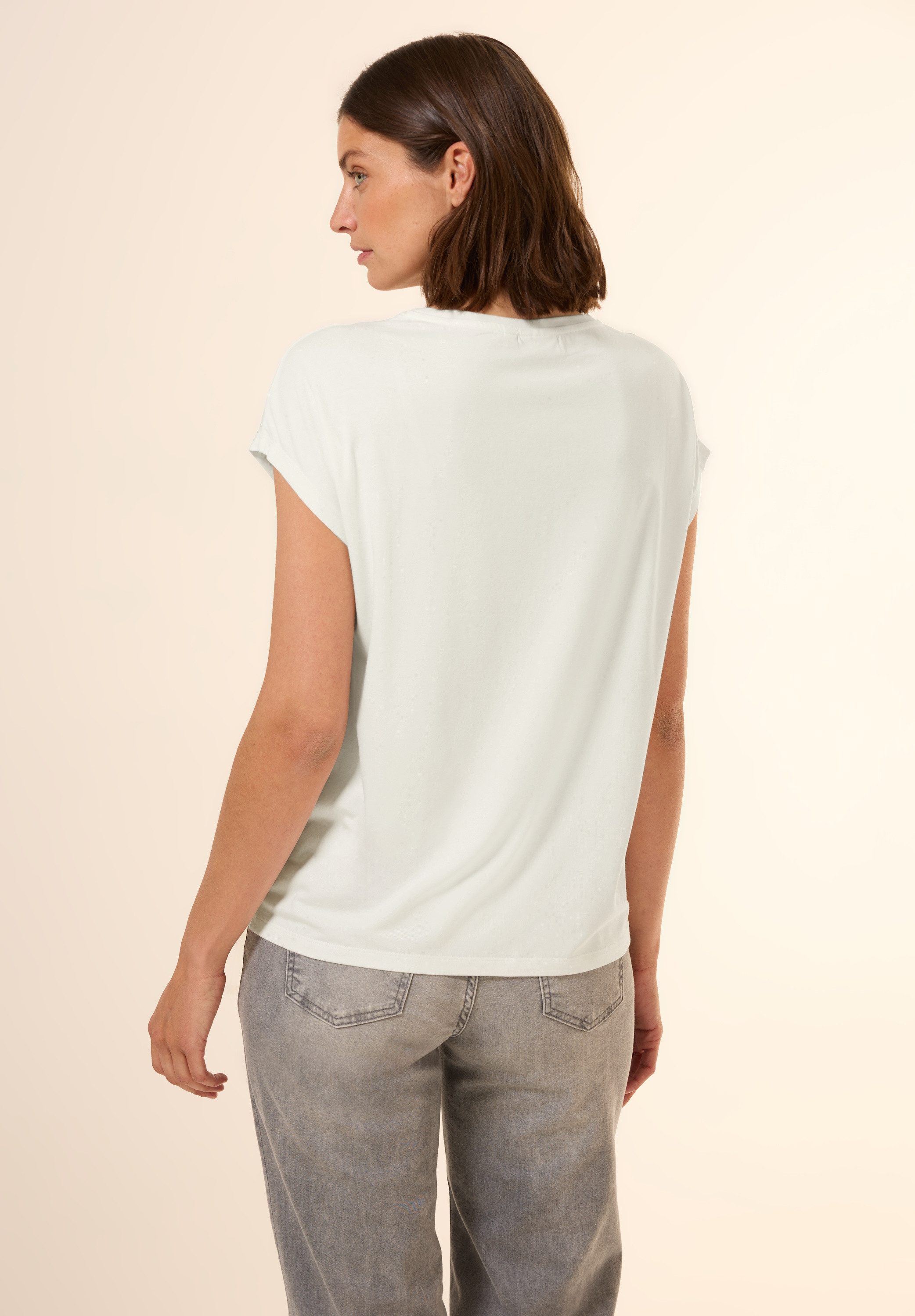 CECIL T-Shirt aus softem Materialmix günstig online kaufen