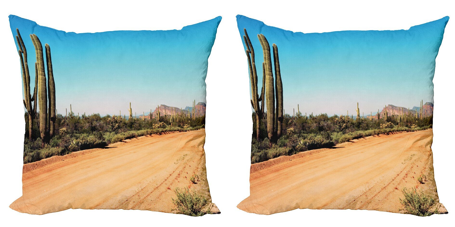 Kissenbezüge Modern Wüsten-Kaktus Natur (2 Digitaldruck, Abakuhaus Stück), Accent Amerikanischer Doppelseitiger