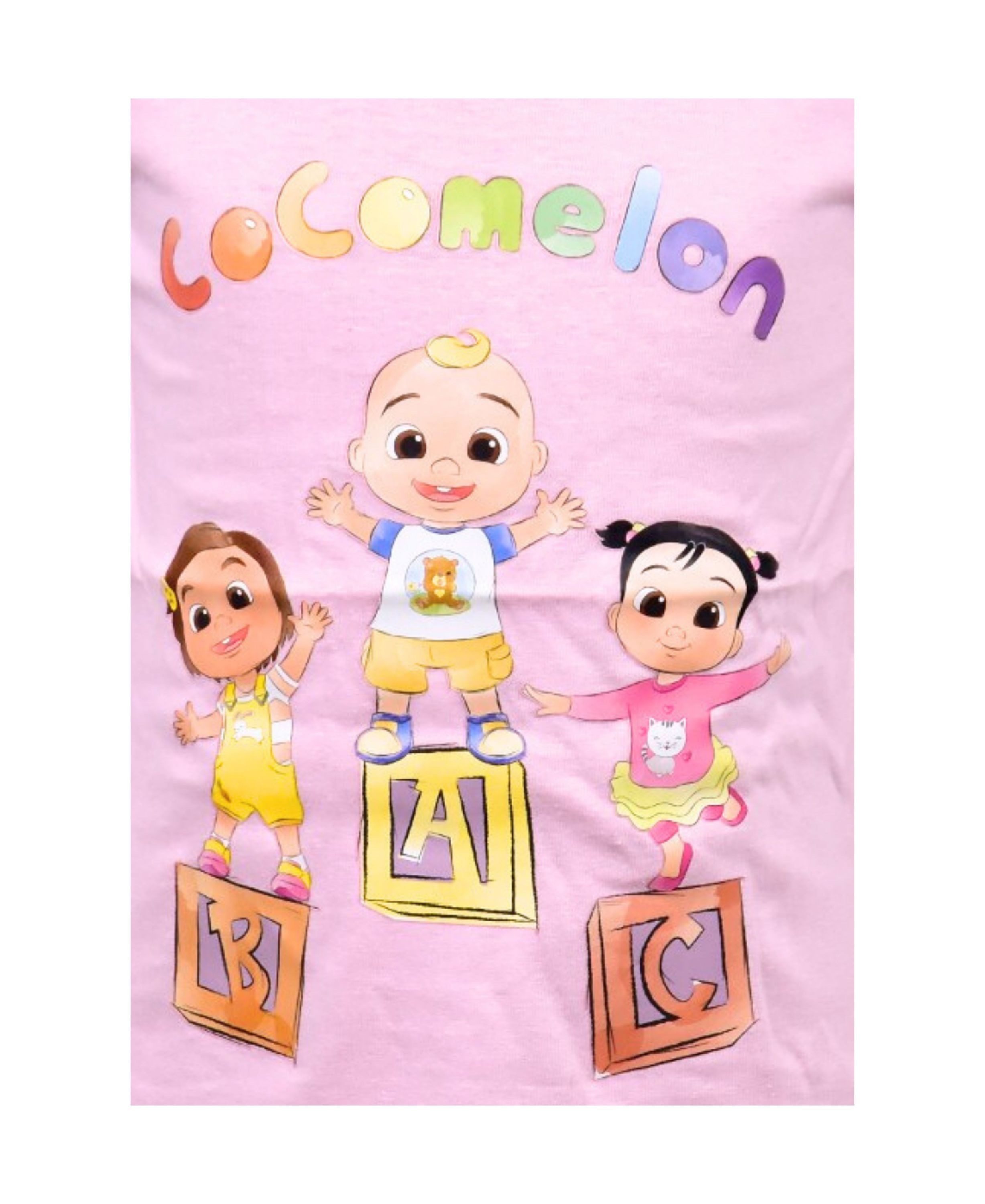 COCOMELON Langarmshirt ABC Mädchen Shirt aus Baumwolle Gr. 92- 104 cm