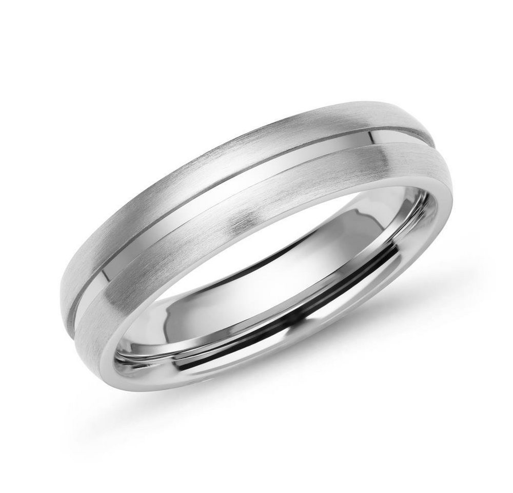 Unique Fingerring Edelstahlring mit Glanzrille, schlicht, 5mm von Unique R9162