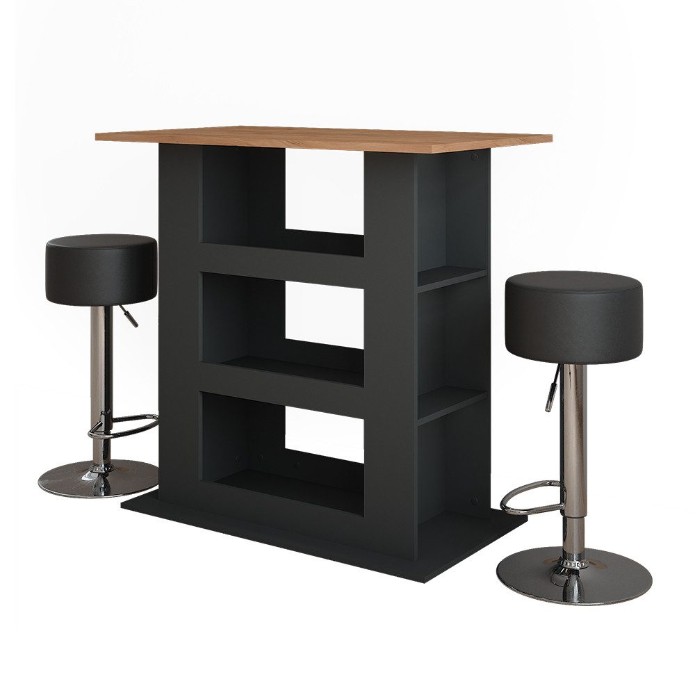 Vicco Bartisch Repose, Goldkraft Eiche/Anthrazit/Schwarz, 110 günstig online kaufen