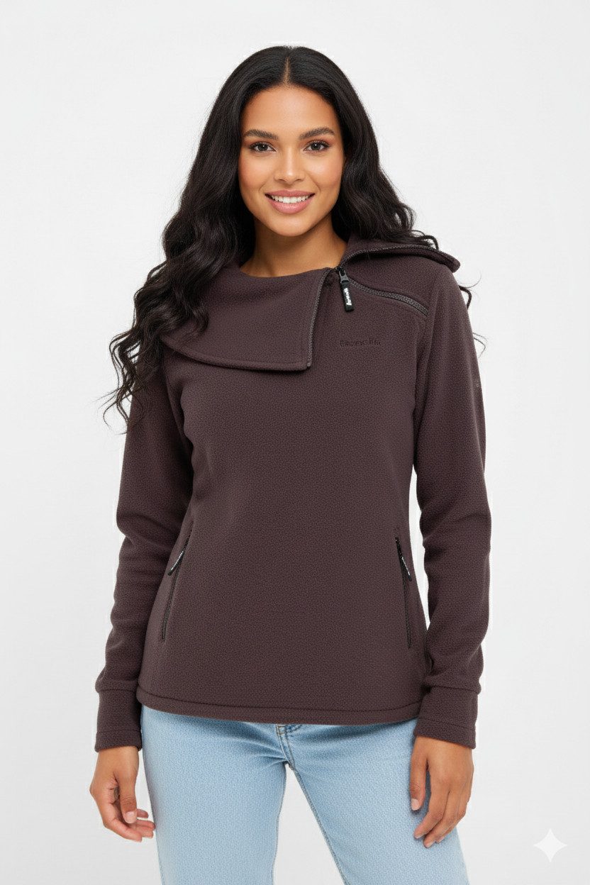 Bench. Флисовые APRILLE warmes, tailliertes Fleeceshirt mit Troyerkragen und Seitentaschen