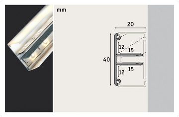 Paulmann LED-Streifen Duo Profil 1m Alu eloxiert, Aluminium Alu eloxiert, Aluminium