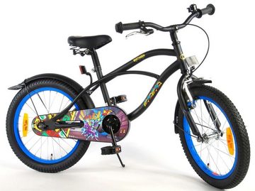 Volare Kinderfahrrad 18 Zoll Kinder Jungen Fahrrad Rad Bike Batman Volare Cruiser 81834, 1 Gang, Seitenständer, Klingel, Schutzbleche