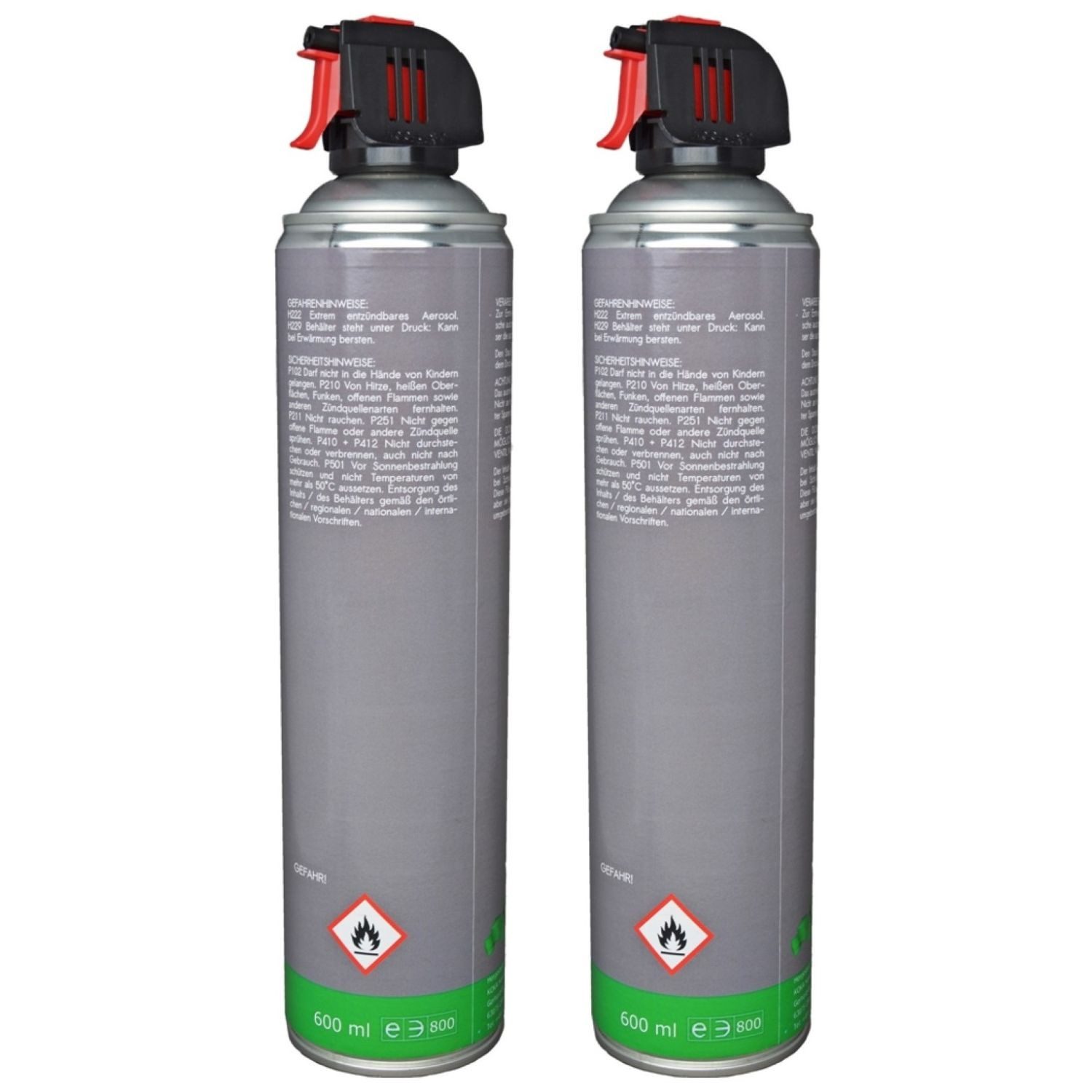 KOKA 2x Set Druckluft-Spray 6 Bar Allzweck-Reiniger Druckluftreiniger (Spar-Set, [- 2x 600ml Spraydose Druckreiniger Trocken-Reinigung Druck-Gas für PC Tastatur Handy Foto)