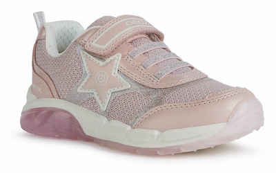 Geox J SPAZIALE GIRL Blinkschuh Sneaker mit blinkender Laufsohle, Freizeitschuh, Halbschuh, Schnürschuh