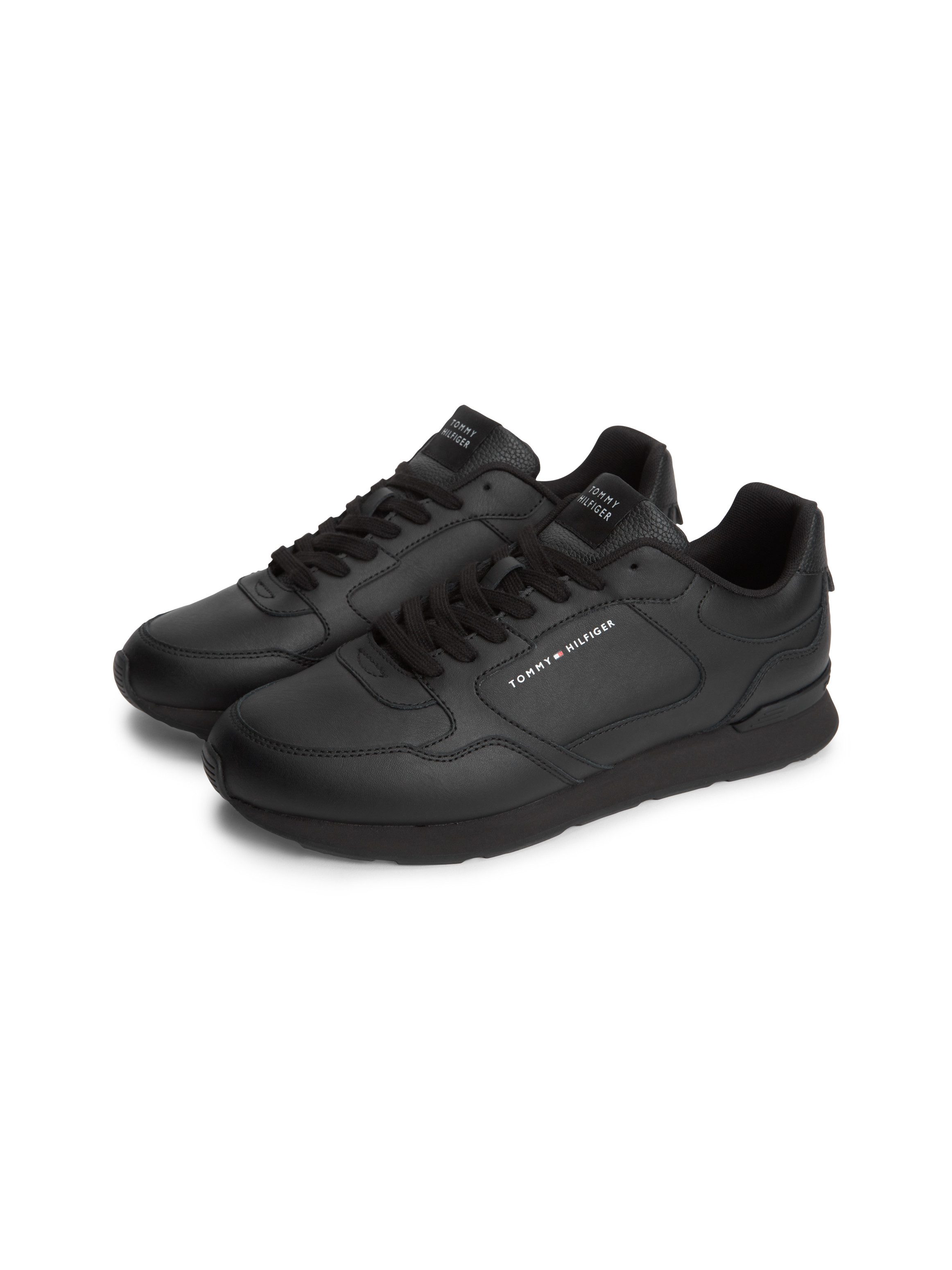 Tommy Hilfiger LIGHT EVA RUNNER LEATHER Sneaker Schnürer, Halbschuh, Freizeitschuh mit Logoschriftzug