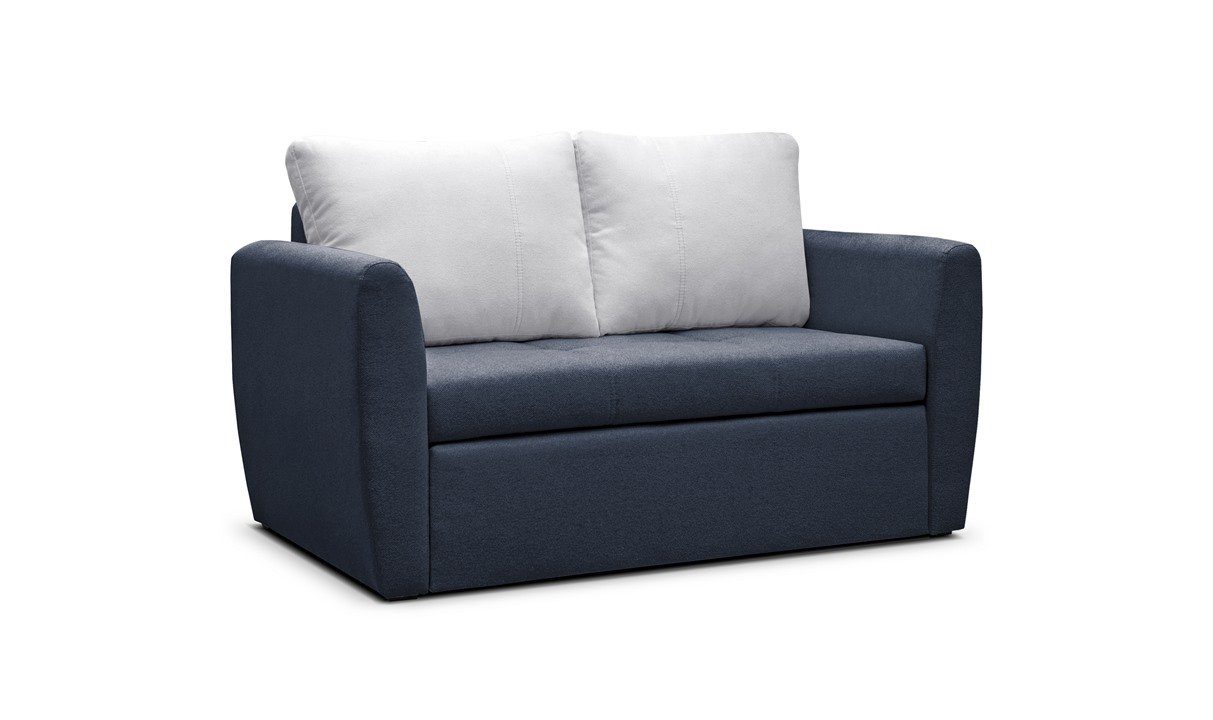 MOEBLO Schlafsofa SARA 120, Sofa Sessel Kindersofa Schlafsessel mit Bettfunktion Gästebett Klappsofa Mini Couch 2-Sitzer Sofagarnitur Jugendzimmer, - (BxHxT): 150x90x80 cm, mit Bettkasten und Schlaffunktion