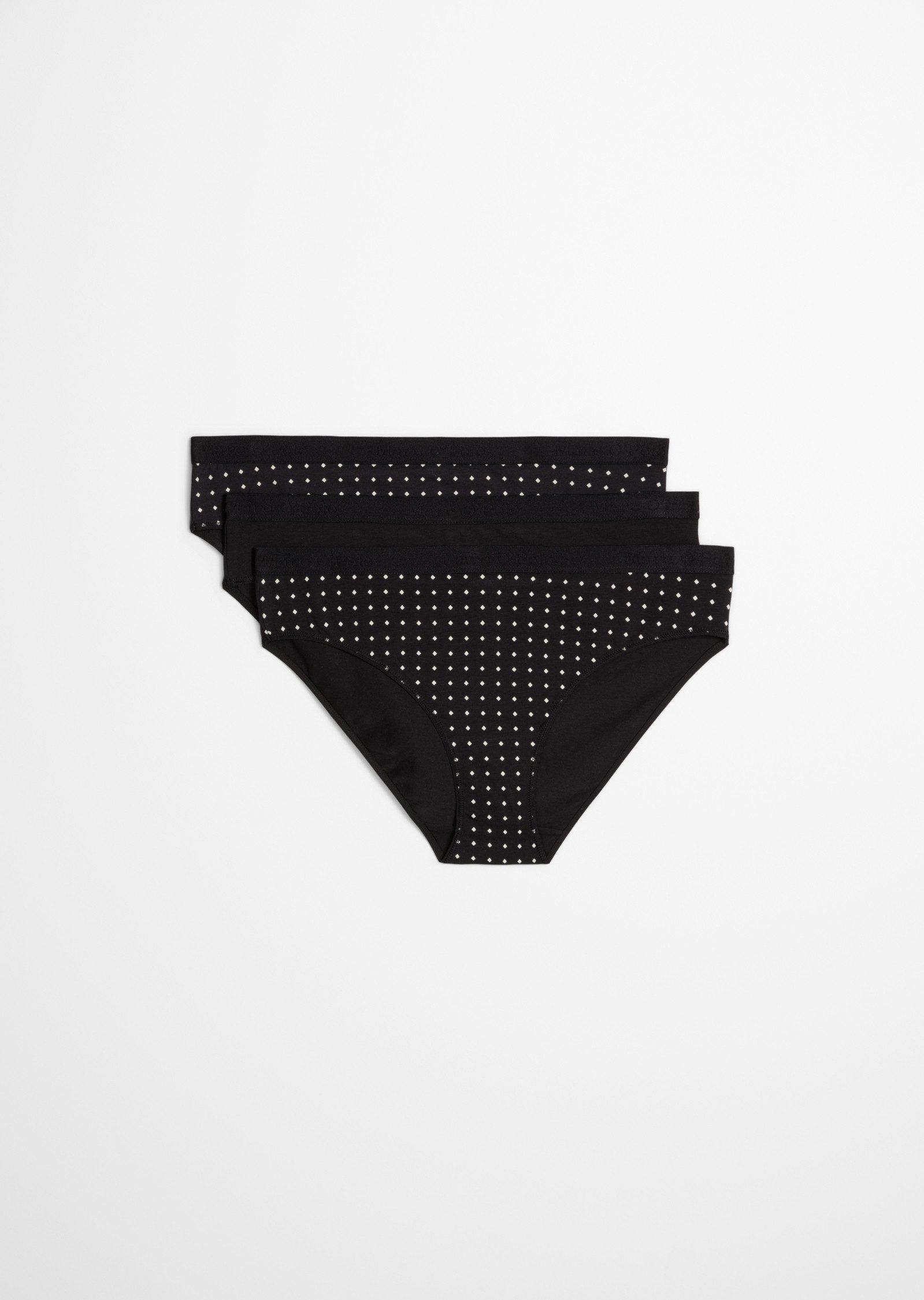 Marc O'Polo Slip Essentials (3er Pack) mit elastischem Logobund, uni und gestreift