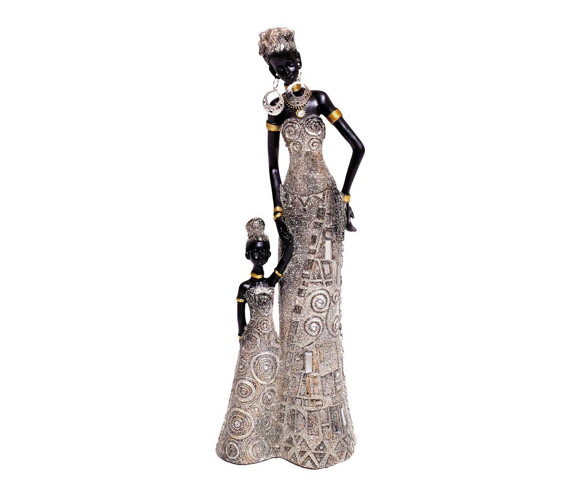 mahlt zuerst und 70 % RABATT! Brillibrum Dekofigur Polyresin Massai Afrika Skulptur Deko Statue Dekoration Mutter Zulu Afrikatische Afrikanerin Groß Frau Style Himba Mit Dekofigur Kind