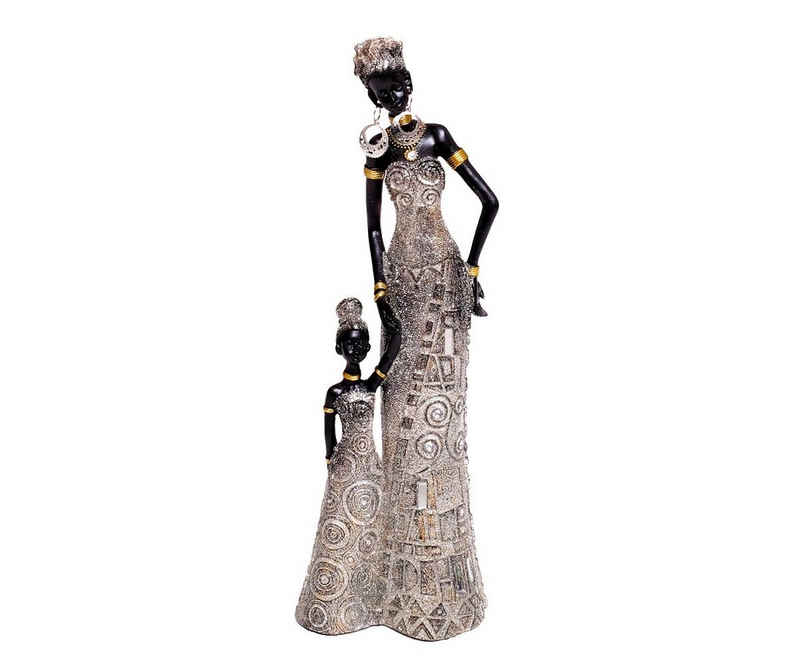 Brillibrum Dekofigur »Afrikanerin Mutter Mit Kind Afrika Frau Deko Dekoration Dekofigur Style Afrikatische Skulptur Massai Zulu Himba Statue Groß Polyresin«