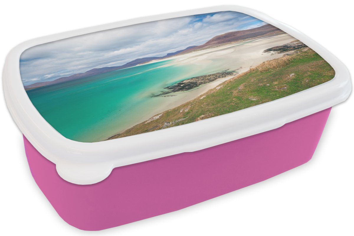 (2-tlg), für Strand Mädchen, Kinder, - Wasser - Lunchbox Brotdose Brotbox Kunststoff Kunststoff, Erwachsene, England, Snackbox, rosa MuchoWow