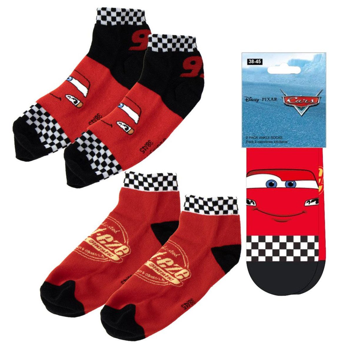 Disney Cars Kurzsocken Socken 2 Paar 38 bis 45 (Onesize) günstig online kaufen