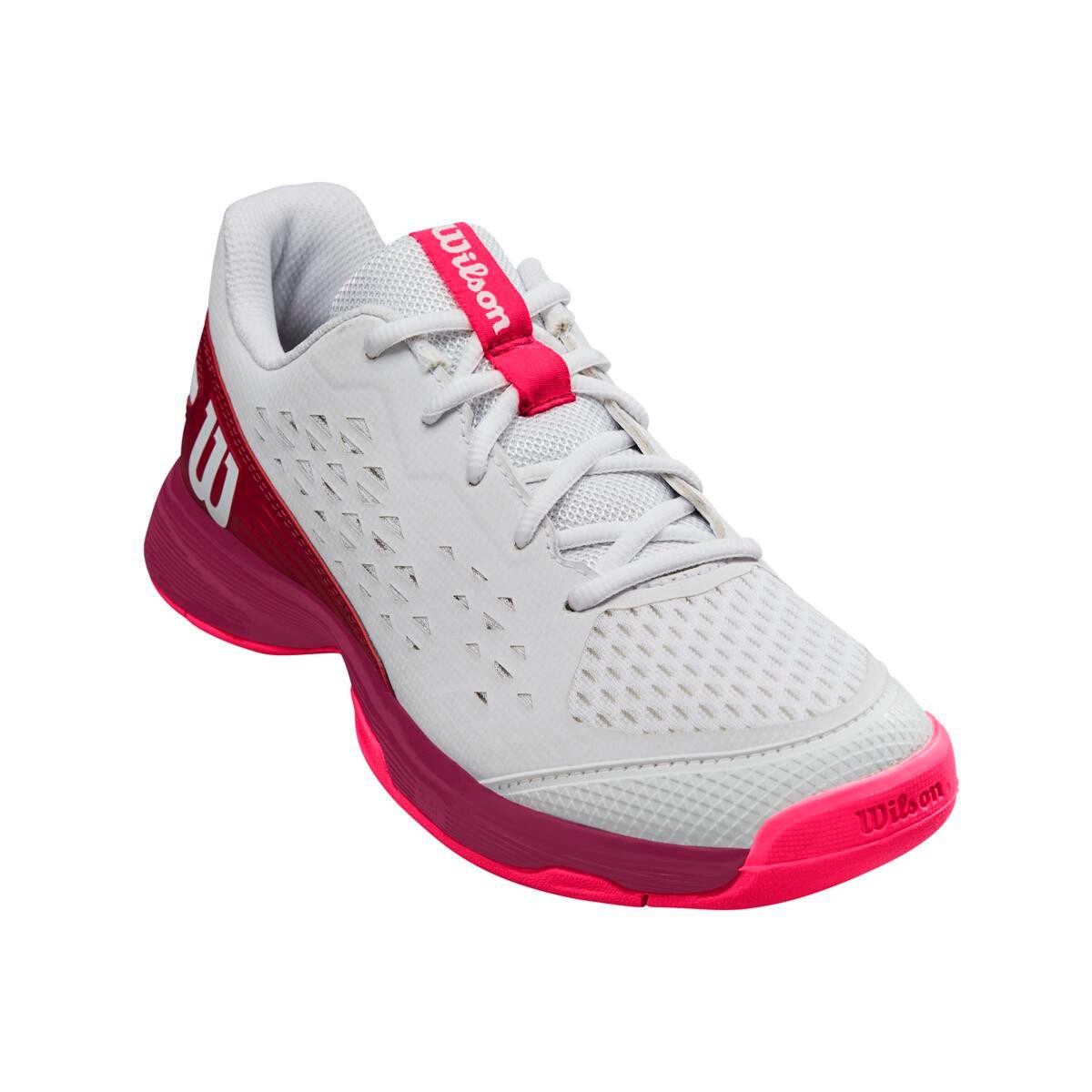 Wilson Rush Pro L Allcourt weiss/weinrot Kinder Tennisschuh