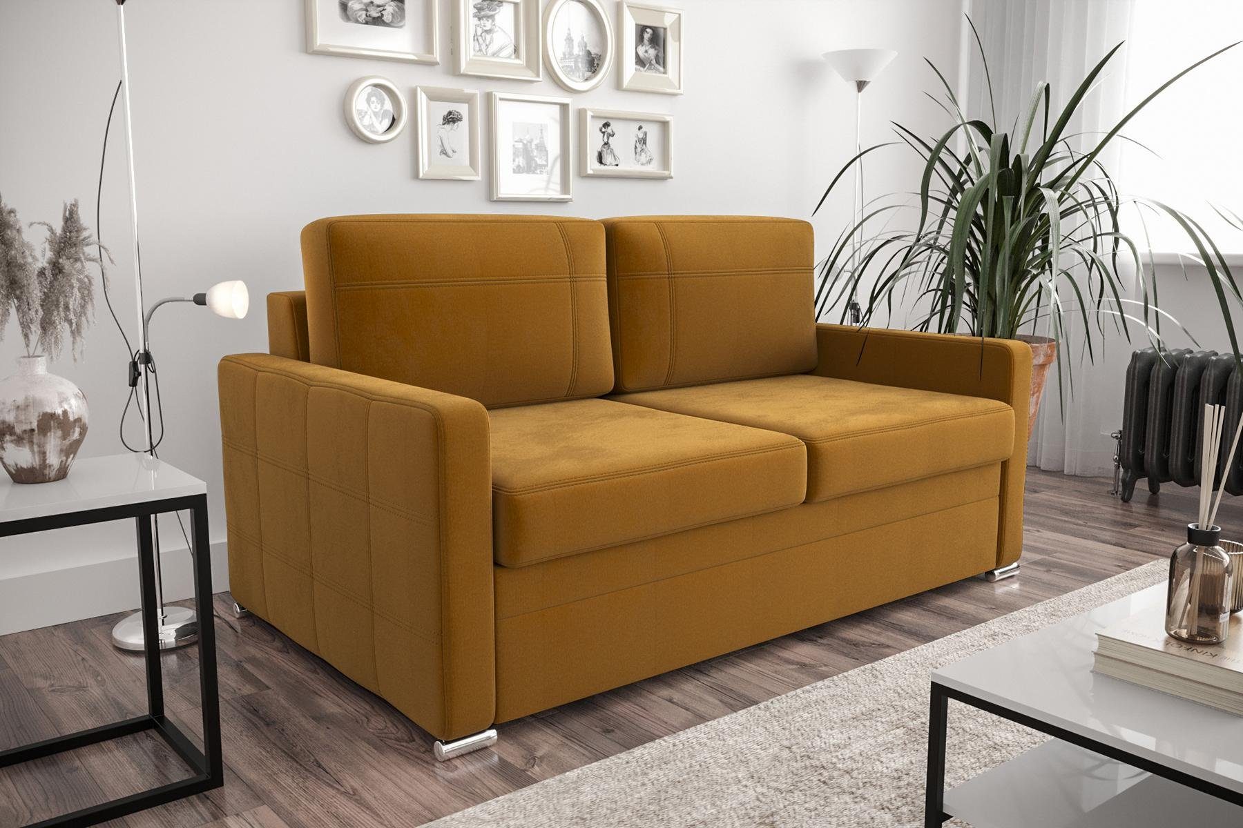 JVmoebel Sofa Designer 2-Sitzer Sofa Luxus Couch Polster Zweisitzer Couchen, Made in Europe Orange | Orange | Orange