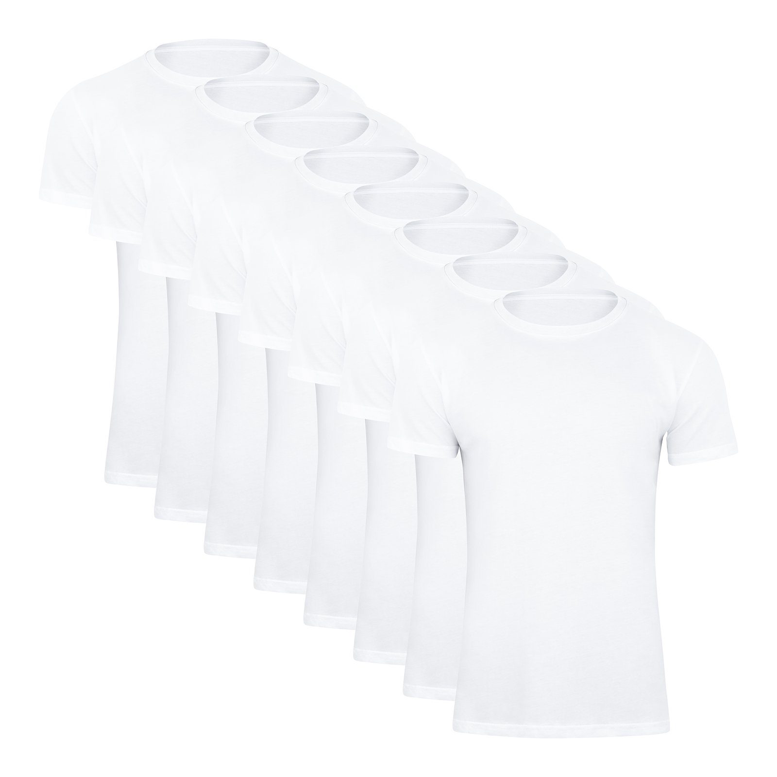 T-Shirt (8-tlg) Rundhals Basic T-Shirt O-Neck günstig online kaufen
