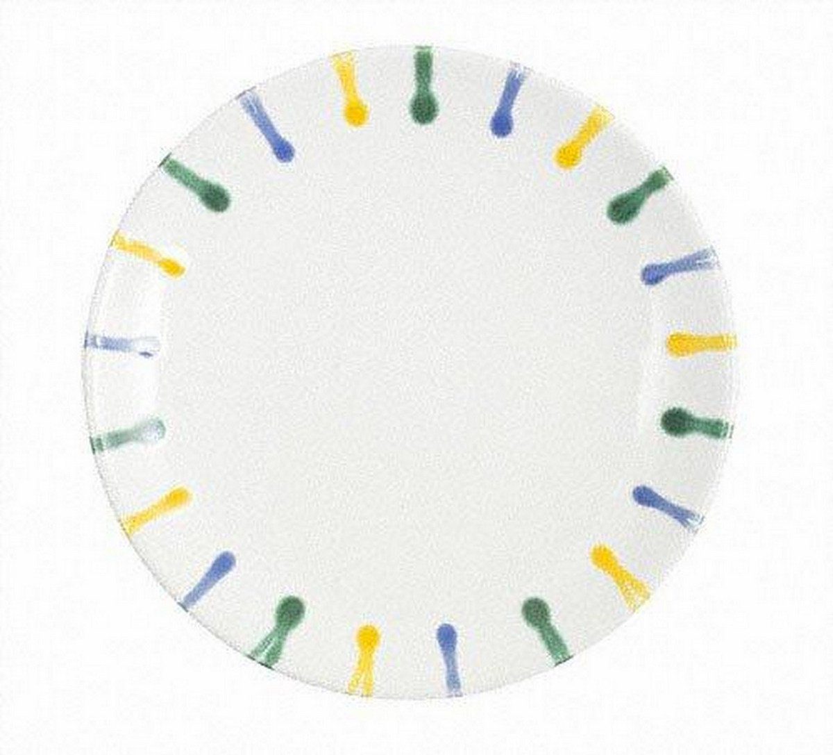 Gmundner Keramik Frühstücksteller Buntgeflammt Ostergeschirr, d: 20 cm / h: 2,6 cm