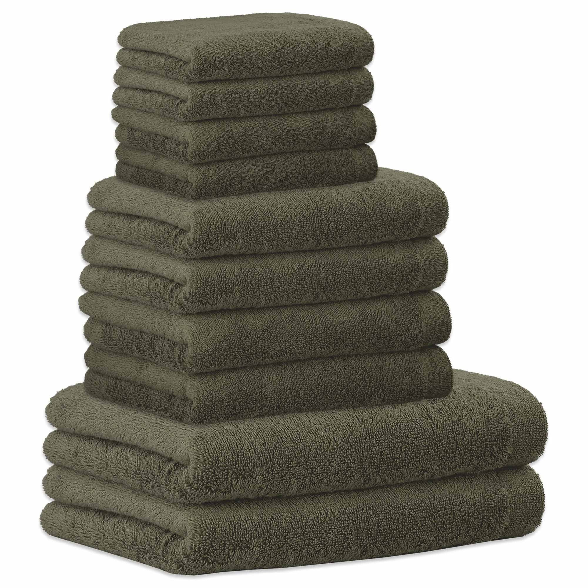 Cawö Handtuch Unisex Handtuch 10er Pack Baumwolle Lifestyle, Frottier (Set, 10-St)