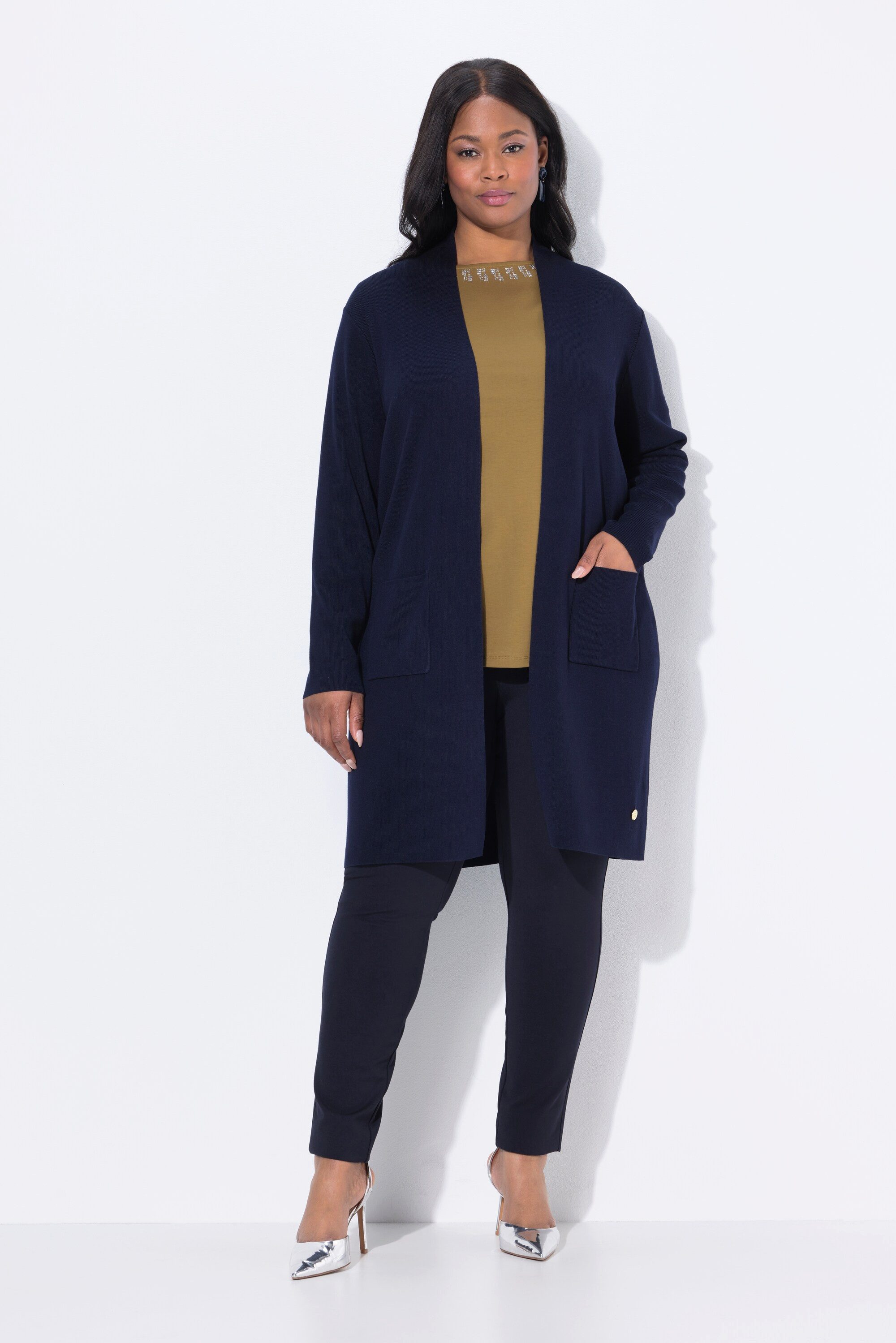 Ulla Popken Langjacke Strickjacke lange offene günstig online kaufen