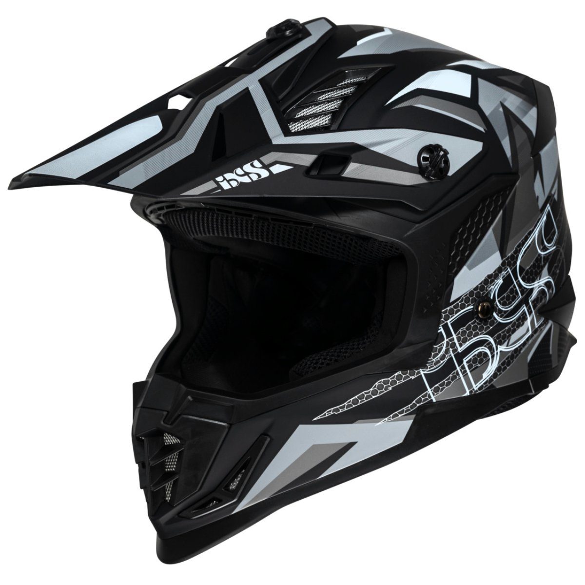 IXS Motorradhelm iXS 363 2.0 Motocrosshelm matt schwarz / anthrazit / weiß 2XL