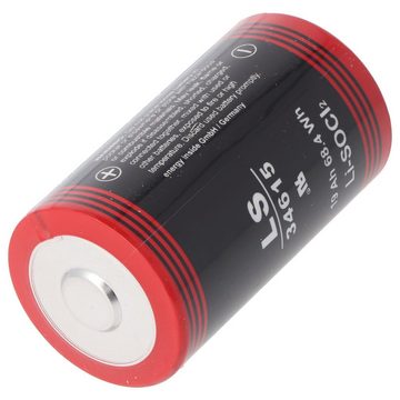 AccuCell ER34615 Lithium Batterie D Mono 3,6 Volt 19000mAh mit breitem Pluspol Batterie, (3,6 V)