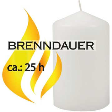 HS Candle Adventskerze Stumpenkerze, Wachskerzen Ø6cm x 10cm - Kerze in vielen Farben