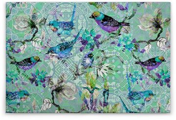A.S. Création Leinwandbild mosaic birds 3, Vögel (1 St), Mosaik Keilrahmen Bild Floral Blumen Vögel
