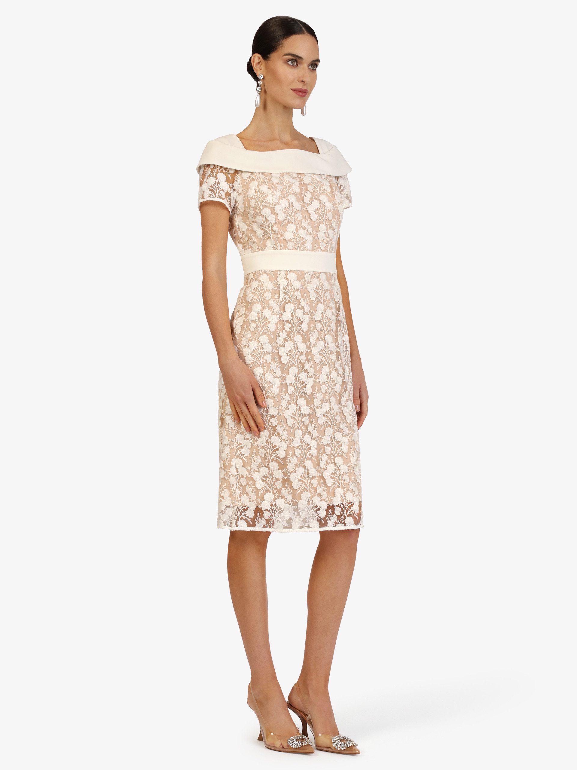 Kraimod Cocktailkleid mit Carmen-Ausschnitt