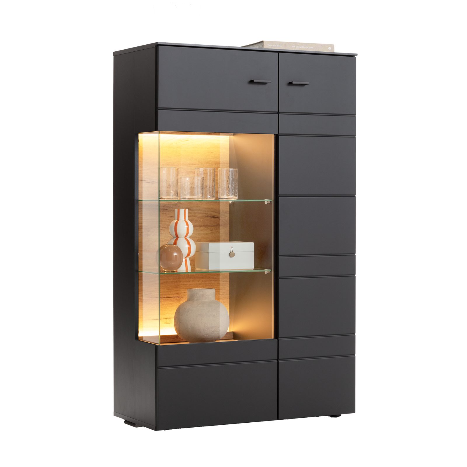 KAWOO Vitrine JACKY mit Beleuchtung