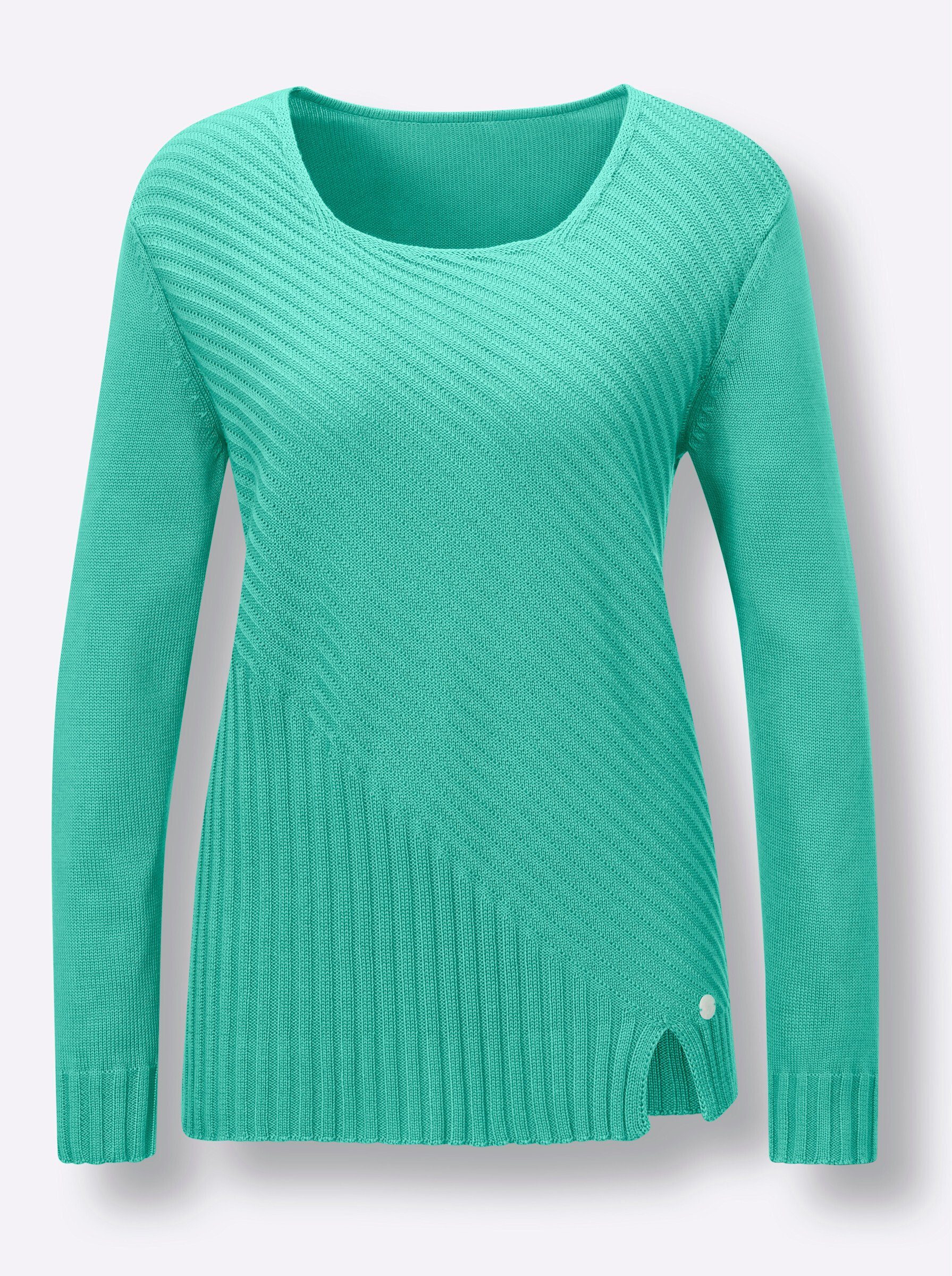 Strickpullover Lyocell-Baumwoll-Pullover Langarm