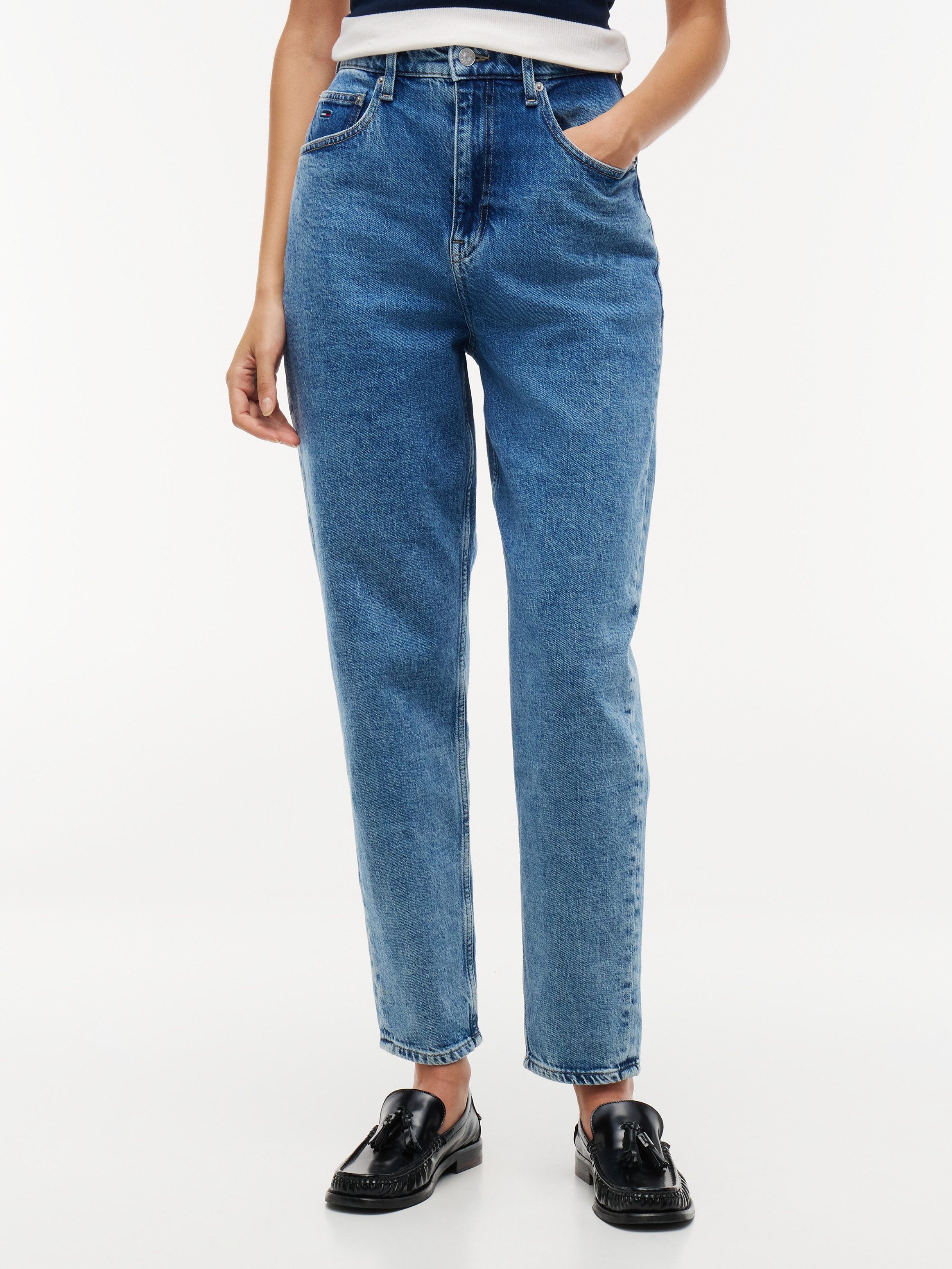 Tommy Jeans Mom-Jeans 90'S MOM HIGH TAPERED BJ4138 Baumwollmischung