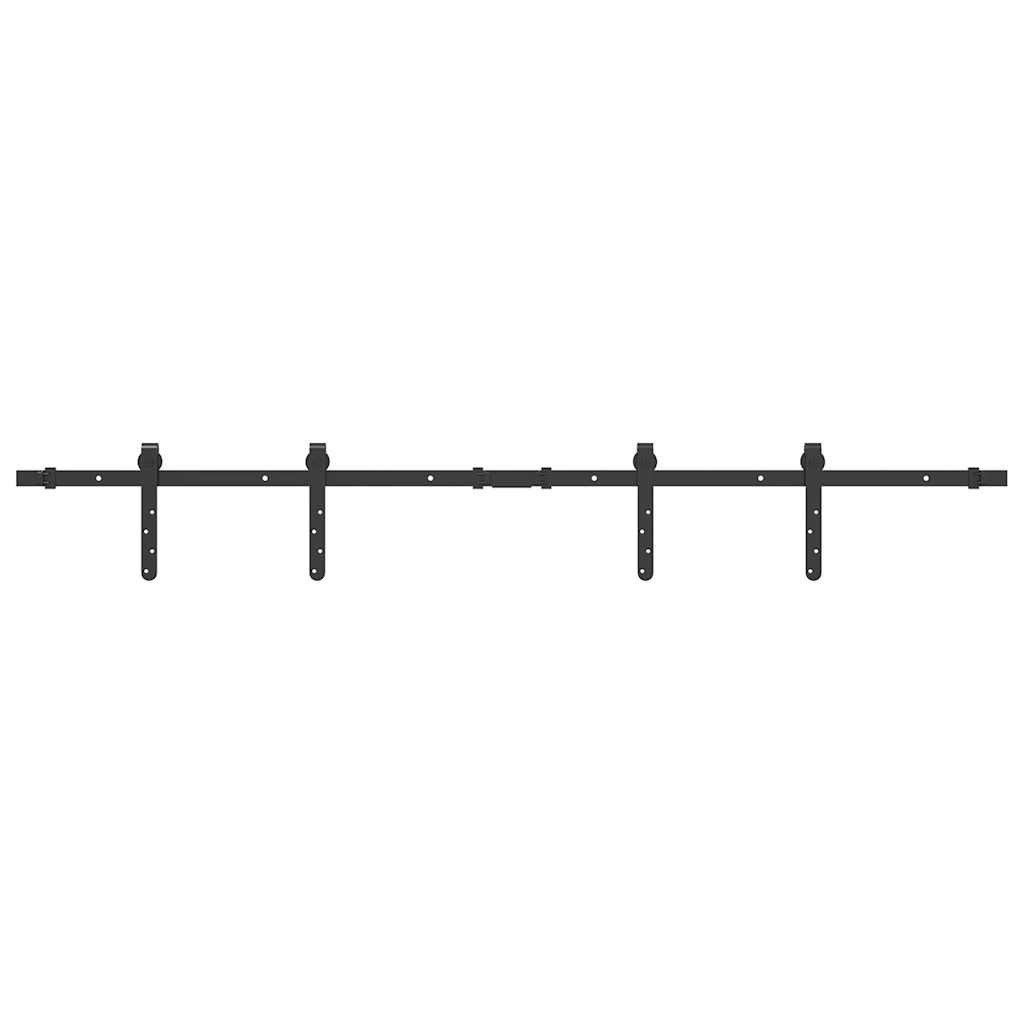 vidaXL Schrankeinsatz Schiebetürbeschlag Set für Schranktüren 152 cm Karbonstahl (1 St)