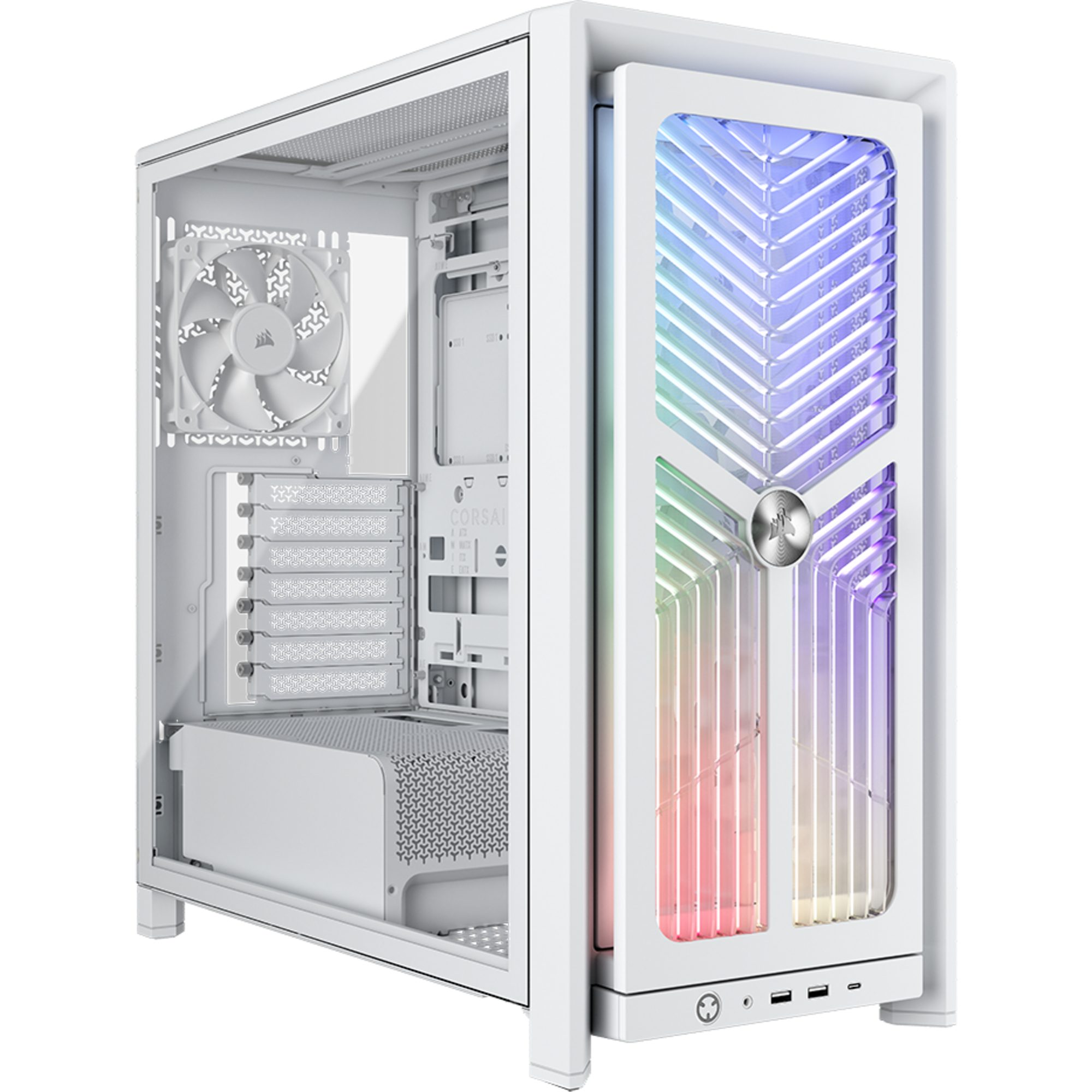 Corsair PC-Gehäuse Corsair FRAME 4000X RS White, Tower-Gehäuse, (Tempered Glass)