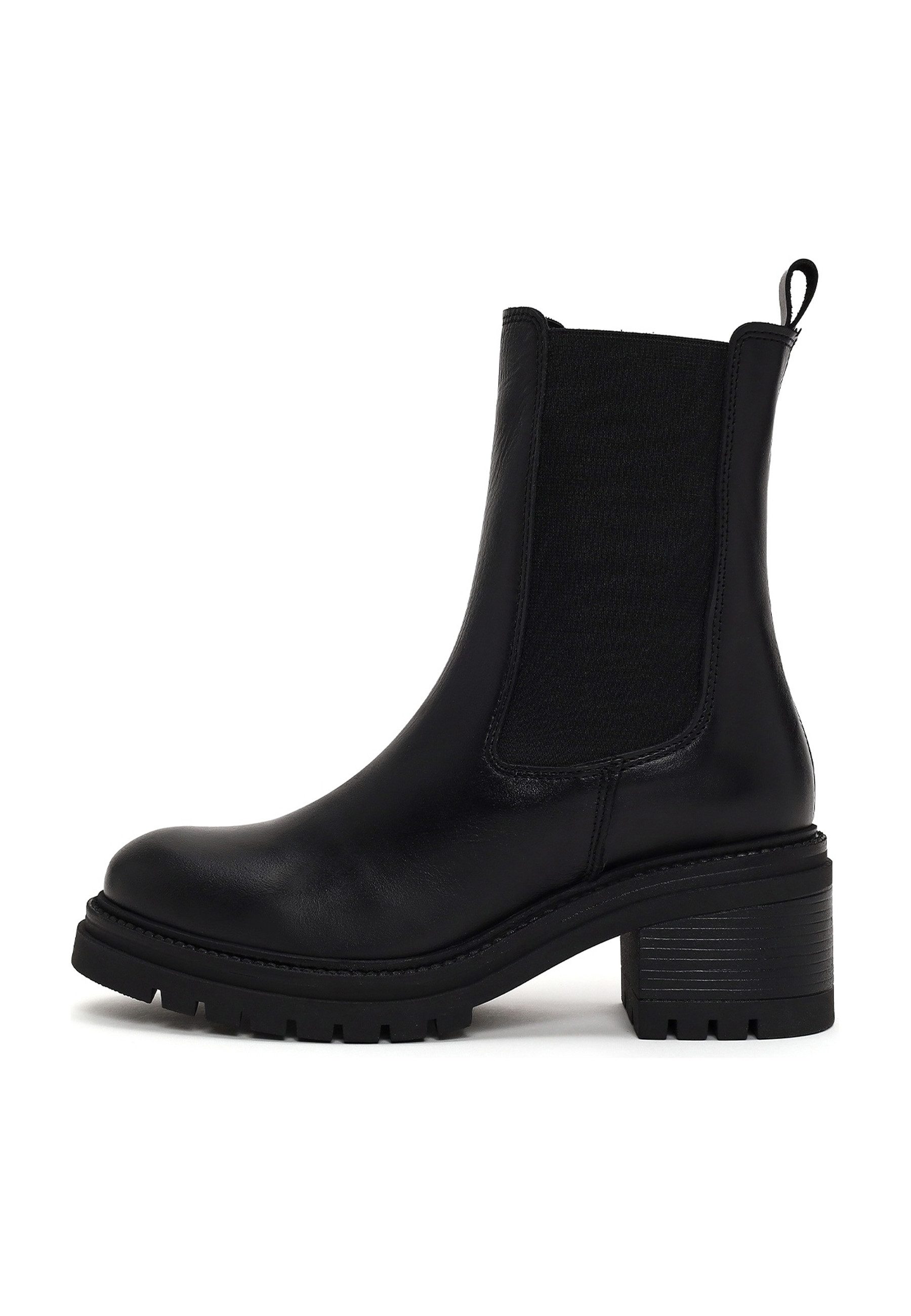 Derimod Leder Chelsea Boots Mit Plateau Und Blockabsatz Chelseaboots