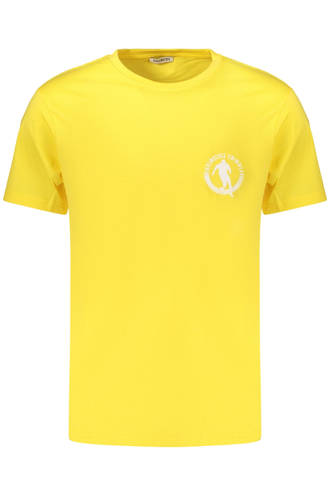 Bikkembergs T-Shirt Stylisches Herren T-Shirt Gelb mit Print und