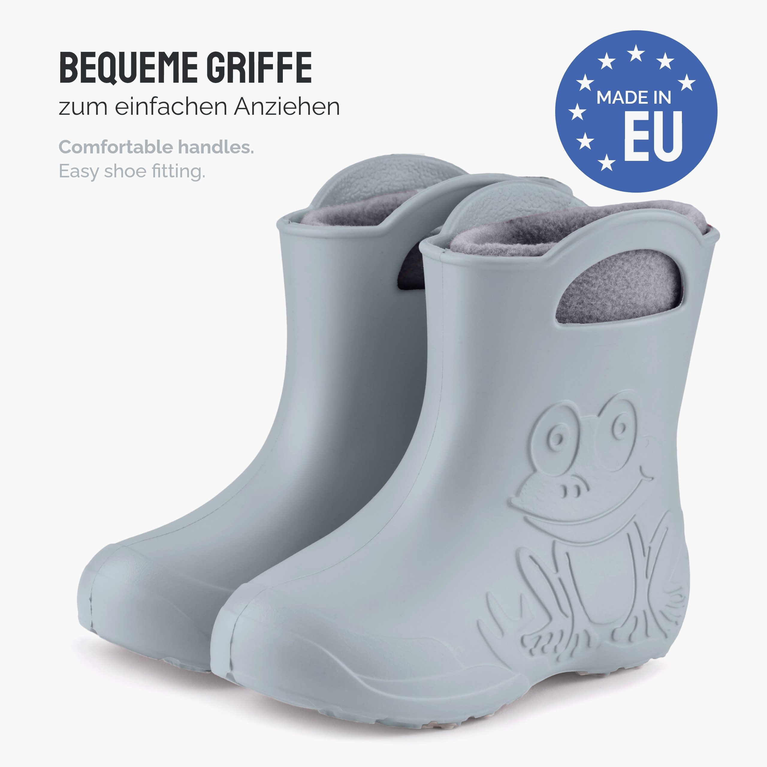 Ladeheid Kinder EVA federleichte Regenschuhe LA-CA-03 Gummistiefel mit herausnehmbares Innenfutter – Bild 5 von 5