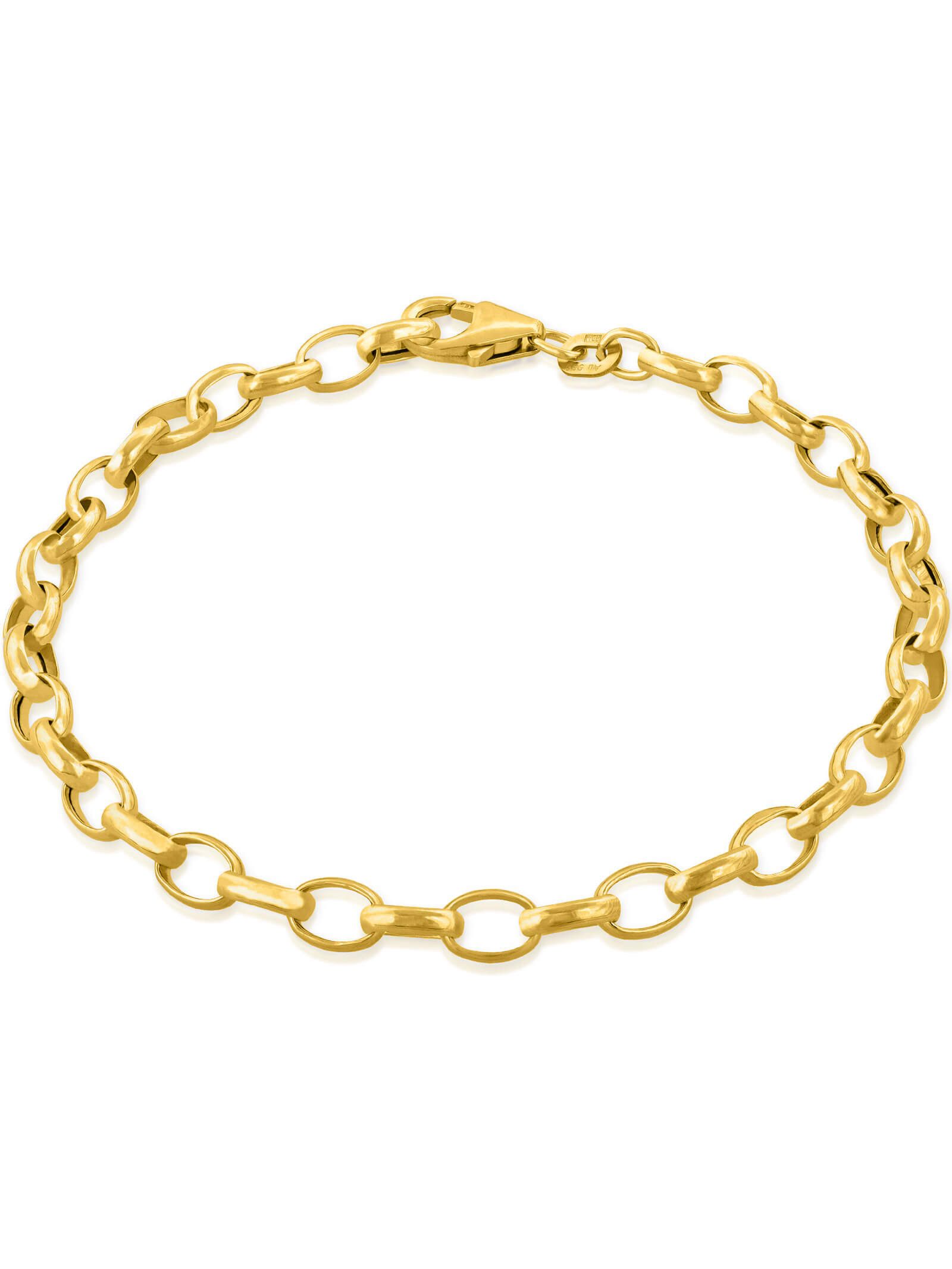 Goldarmband Armband Erbskette hohl 4,5mm 585 Echtgold (14 Karat)