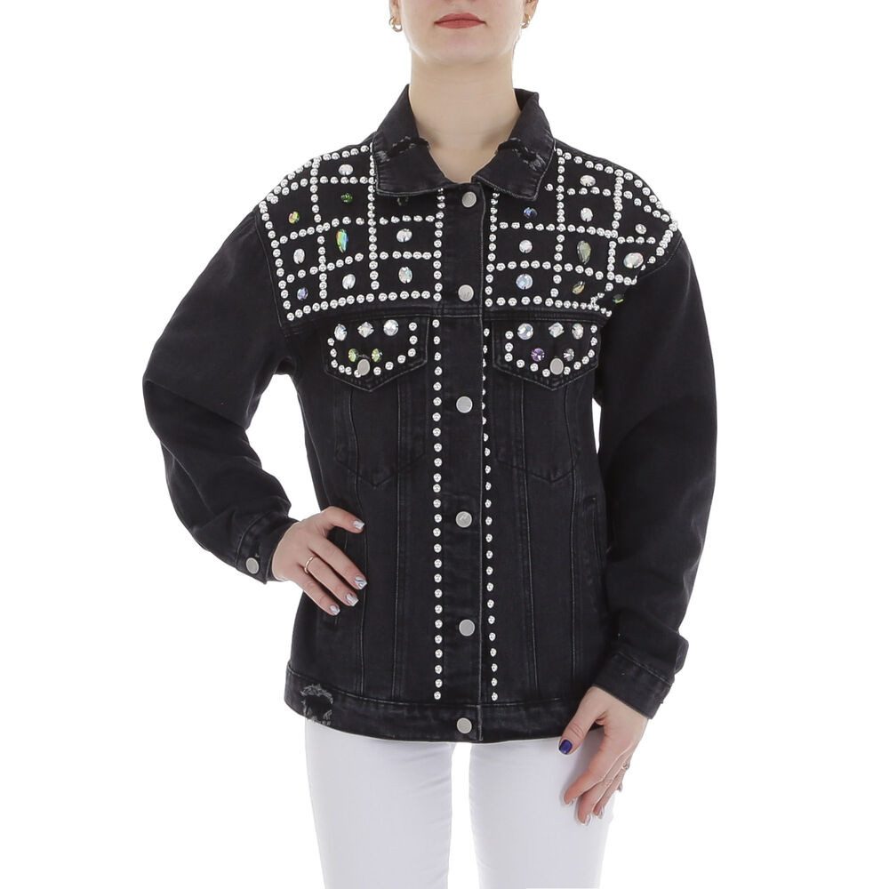 Ital-Design Jeansjacke Damen Rockabilly (86099101) Used-Look günstig online kaufen